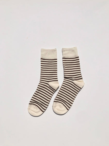COLOR STRIPE SOCKS: Burgundy