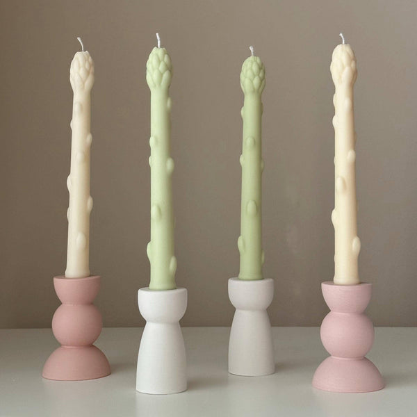 Asparagus Taper Candle: Mint