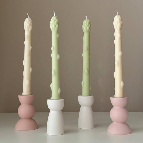 Asparagus Taper Candle: Mint