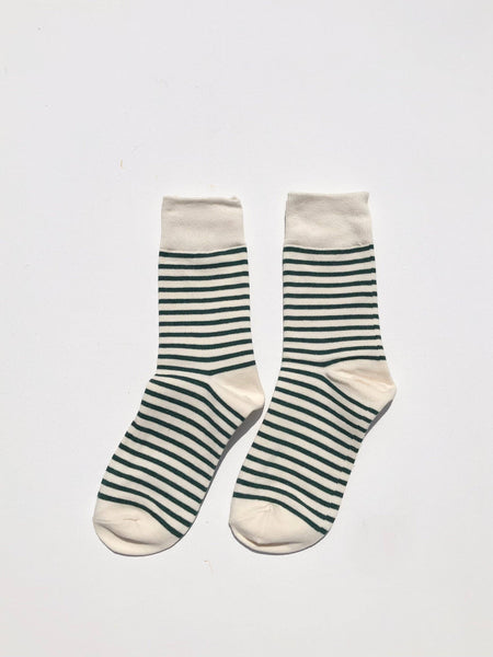 COLOR STRIPE SOCKS: Burgundy