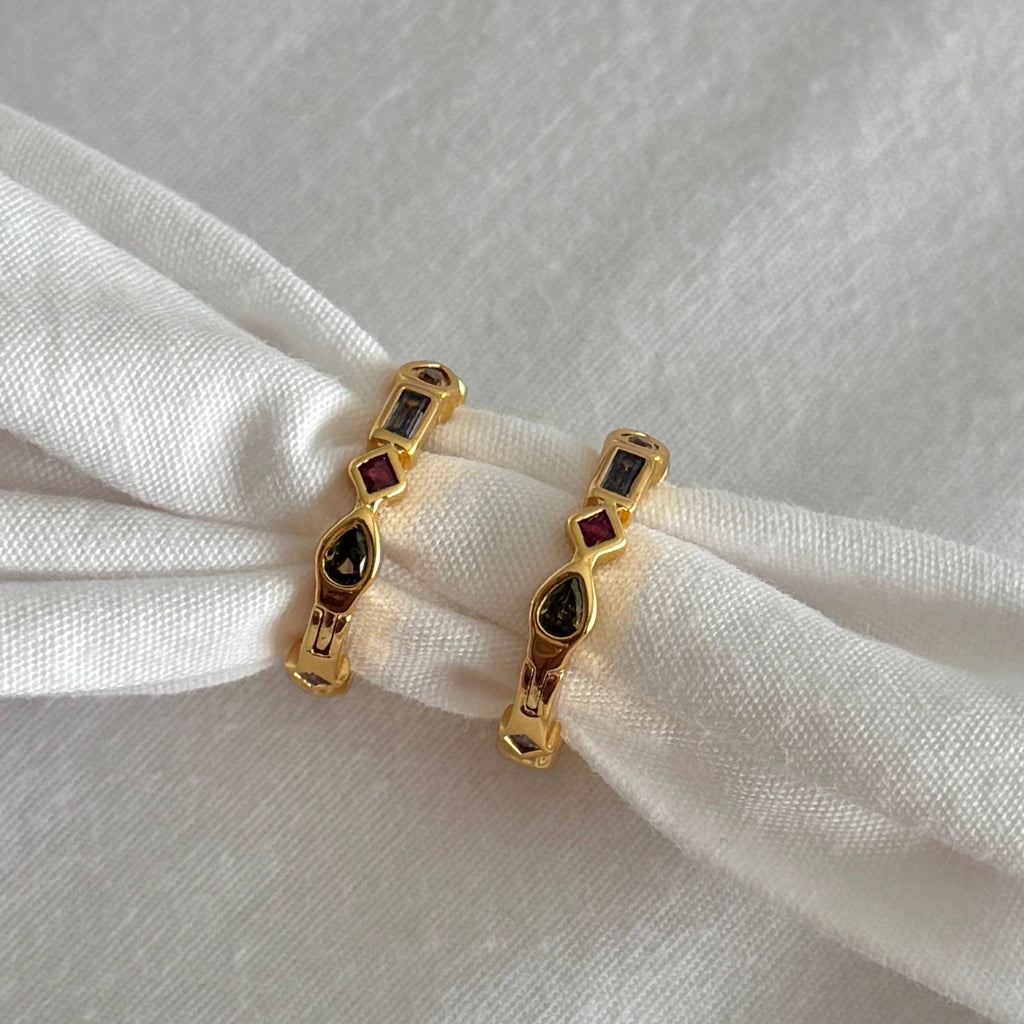 Raha Hoops - Multicoloured Zirconia