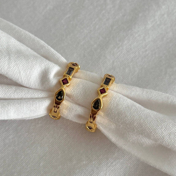 Raha Hoops - Multicoloured Zirconia