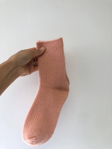 ANGORA WOOL SOCKS - snow pastel: Tulip 🌷 / One size - M/L