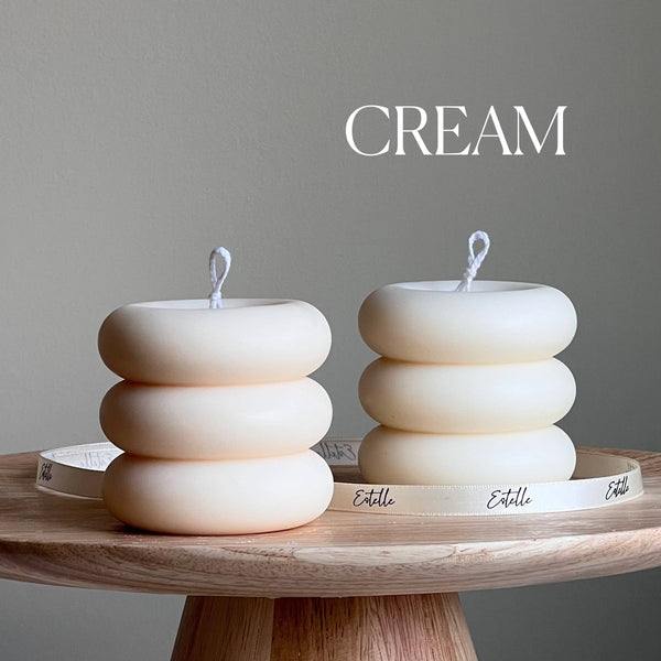 Round Pillar Candle: Cream