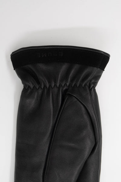 FLIN FLON LEATHER MITTENS - Black