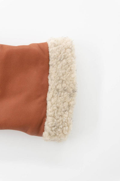 CONTRECOEUR LEATHER MITTENS - Camel
