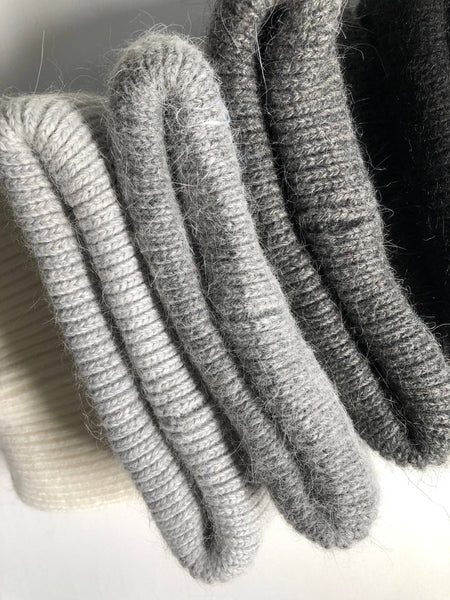 2025 ROYAL ANGORA BEANIE: Light gray