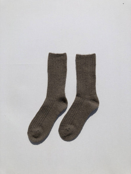 ALPACA CABIN SOCKS: Butter