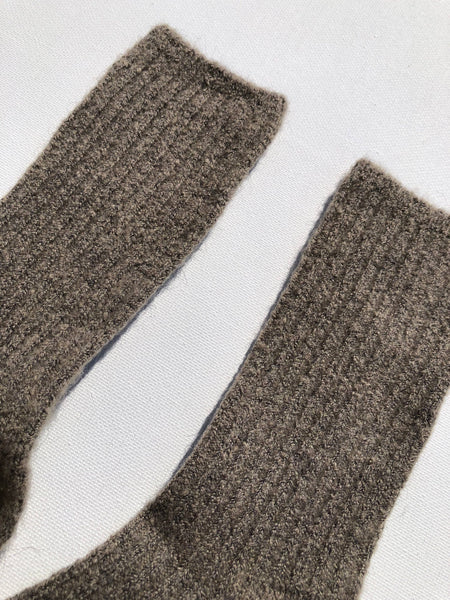 ALPACA CABIN SOCKS: Butter