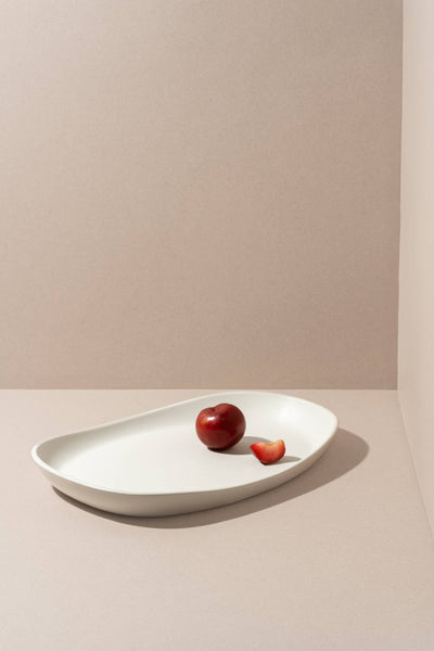 Mini Handmade Long Stoneware Serving Platters  | Dadasi: Matte Black / Small