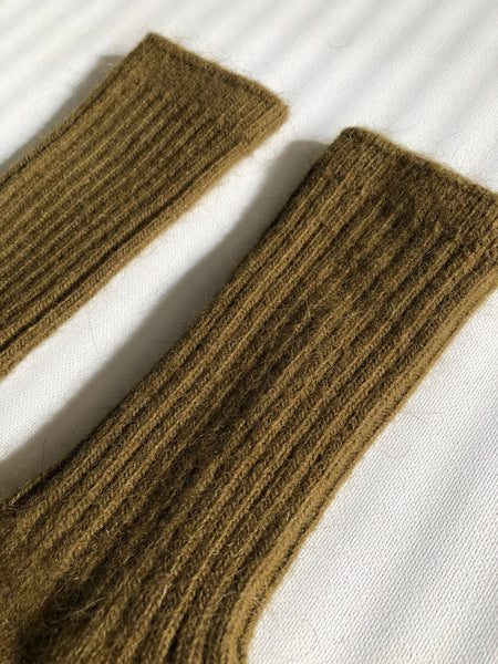 ROYAL ANGORA WOOL SOCKS : Maple