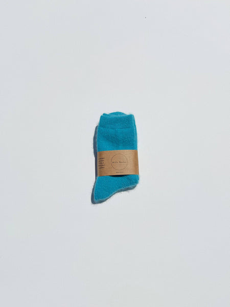 FLUFFY ANGORA SOCKS - CRYSTALS: Violet Jade