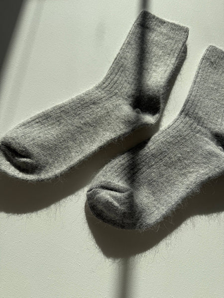ANGORA WOOL SOCKS - neutral: Caramel