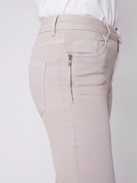 TWILL PANT WITH ZIPPER DETAIL