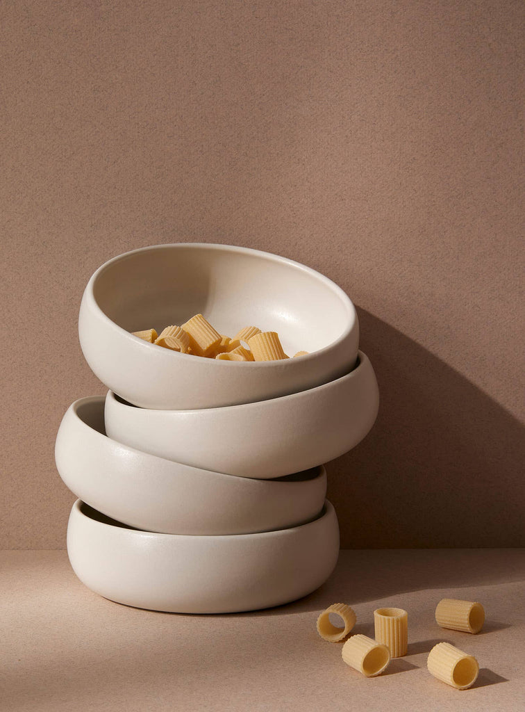 Handmade Stoneware Tapas Bowl | Ewa 5.9": Matte White