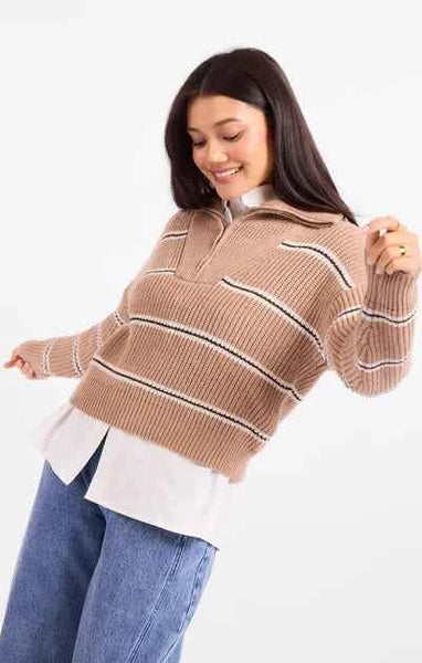 Warm Chai Quarter Zip Pullover