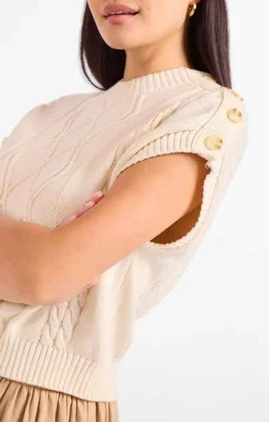 Typewriter button Detail Sweater