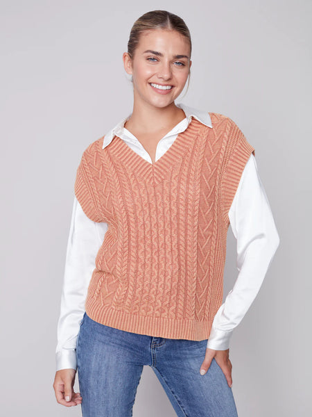 CABLE KNIT VEST