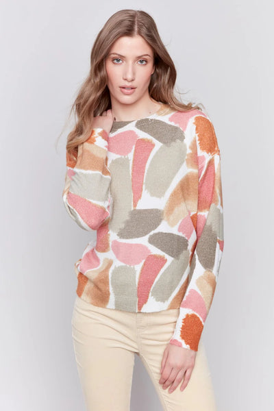 REVERSIBLE PRINTED SWEATER