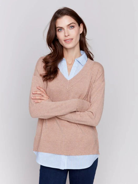 POPLIN FOOLER SWEATER