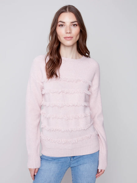 SWEATER WITH FRAYED DETAIL
