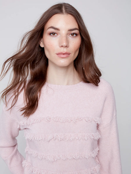 SWEATER WITH FRAYED DETAIL