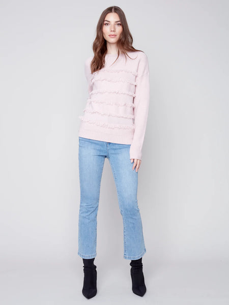 SWEATER WITH FRAYED DETAIL