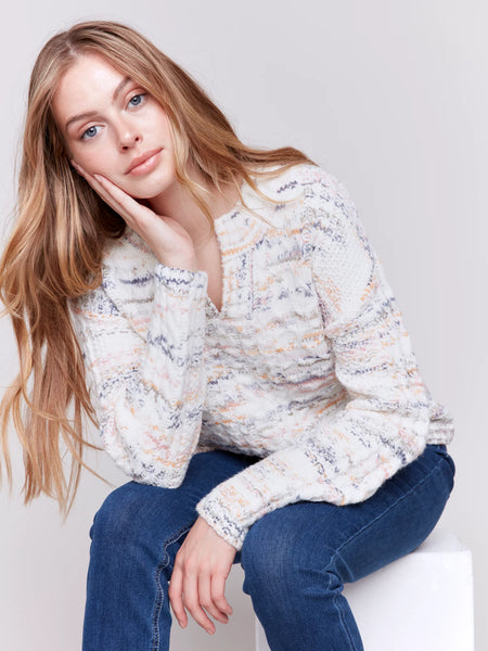 SPECKLED KNIT SWEATER