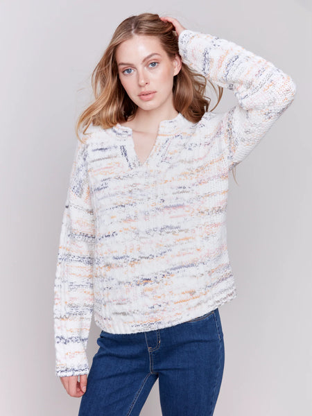 SPECKLED KNIT SWEATER