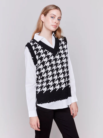 HOUNDSTOOTH FOOLER SWEATER