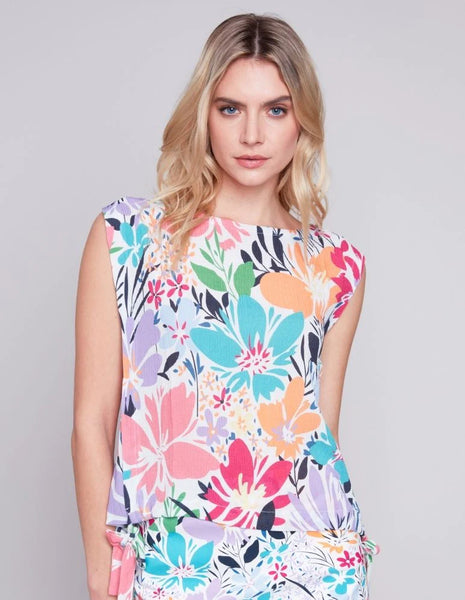 BLOSSOM TOP WITH SIDE TIES