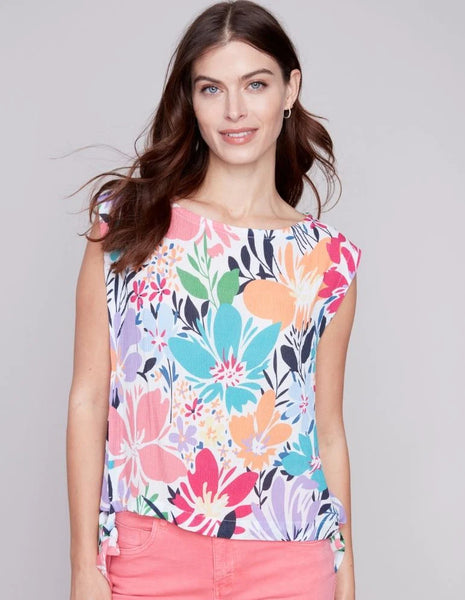 BLOSSOM TOP WITH SIDE TIES