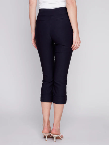 CROP PANT WITH CUFF DETAIL