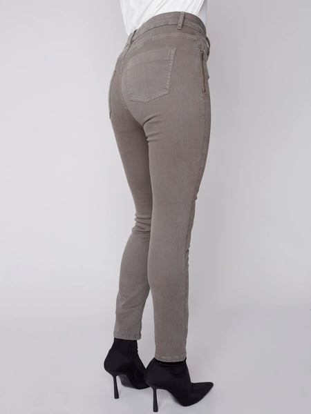 TWILL PANT WITH ZIPPER DETAIL