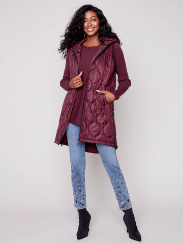 LONG QUILTED PUFFER VEST