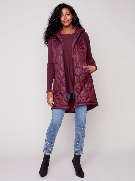 LONG QUILTED PUFFER VEST