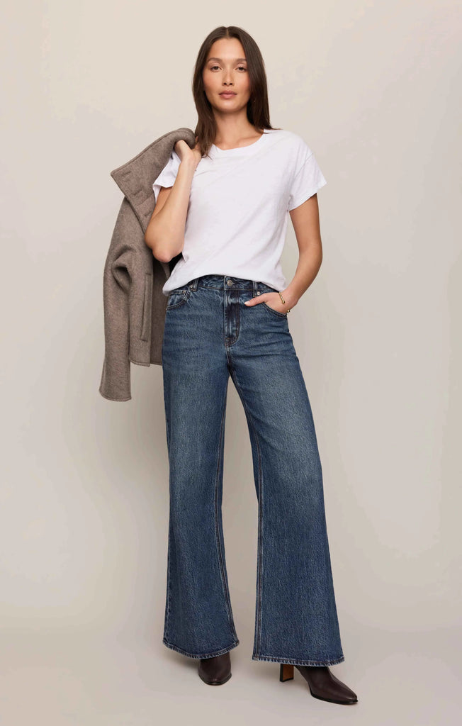 The Stunner Mid-Rise Wide Denim