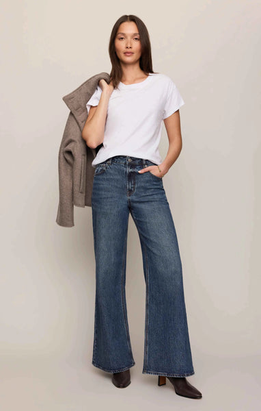 The Stunner Mid-Rise Wide Denim