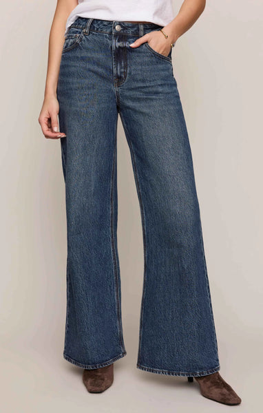 The Stunner Mid-Rise Wide Denim