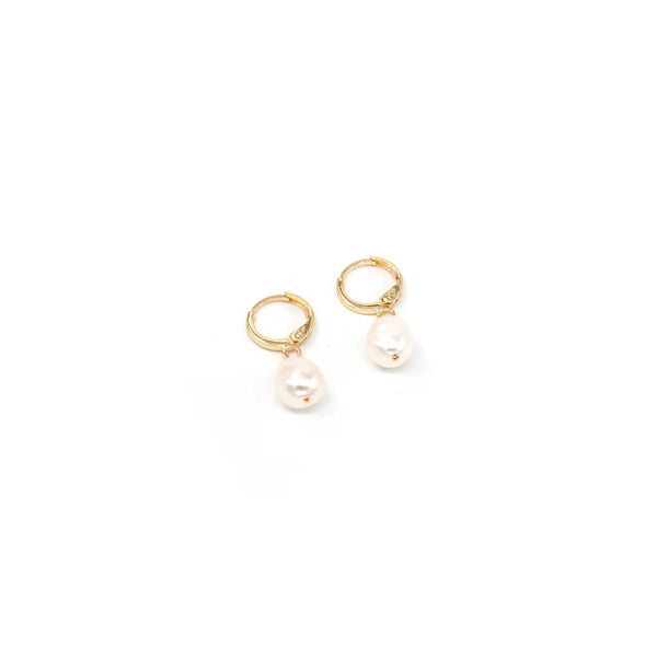 ALINA PEARL HOOPS