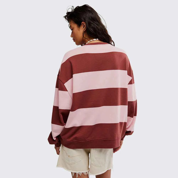 We The Free Classic Striped Oversized Crewneck
