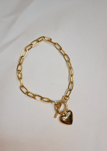 Clip My Heart Bracelet - Gold