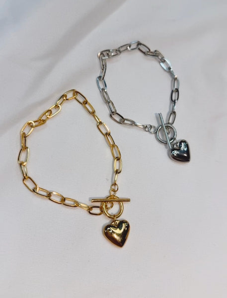 Clip My Heart Bracelet - Silver