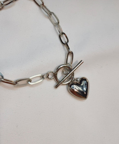 Clip My Heart Bracelet - Silver