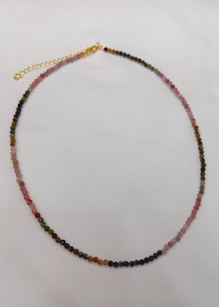 Rainbow Tourmaline Crystal Necklace