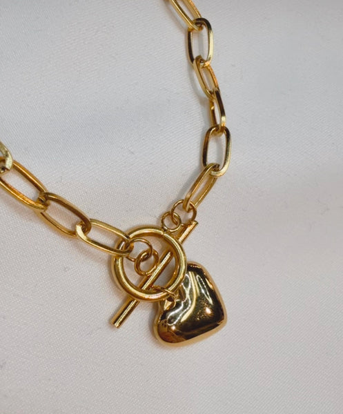 Clip My Heart Bracelet - Gold