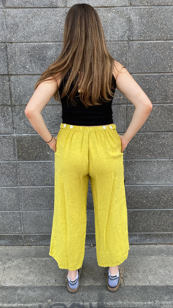 LINEN CROP PANT