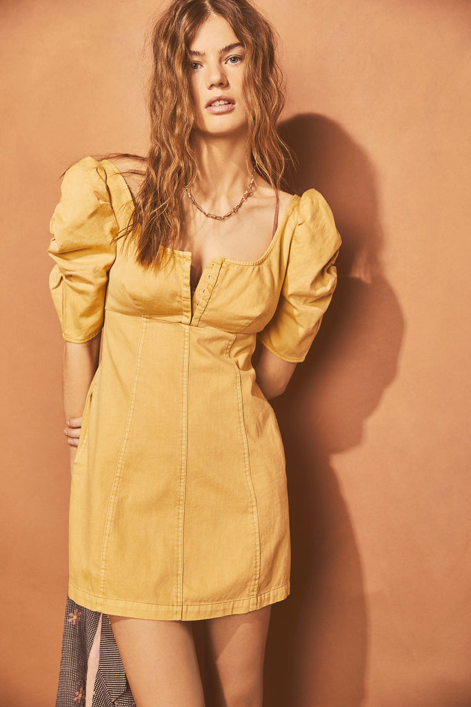 cheyenne denim mini dress Free People Women's Cheyenne Denim Mini Dress