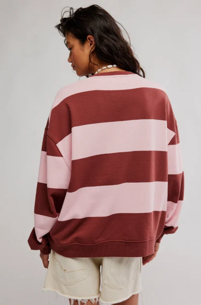 We The Free Classic Striped Oversized Crewneck