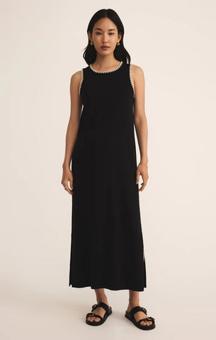 Delamer Whipstitch Midi Dress